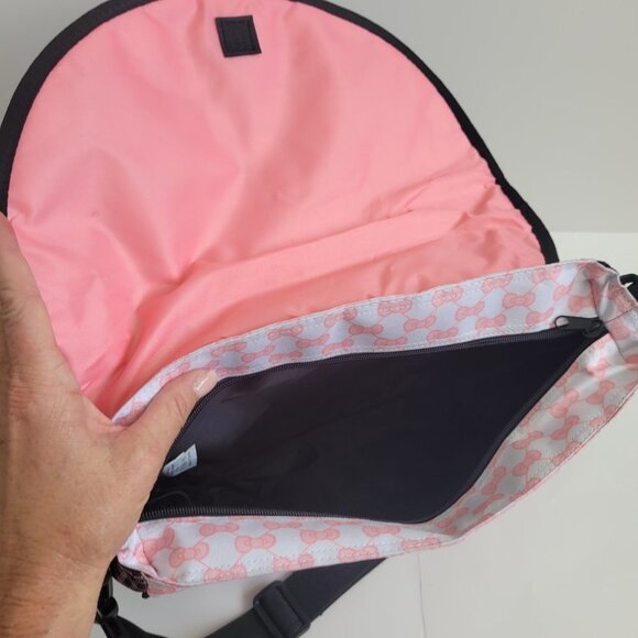 Sanrio Hello Kitty 2013 Tupperware Shoulder Bag Pink & Black Messenger b… - Picture 6 of 10